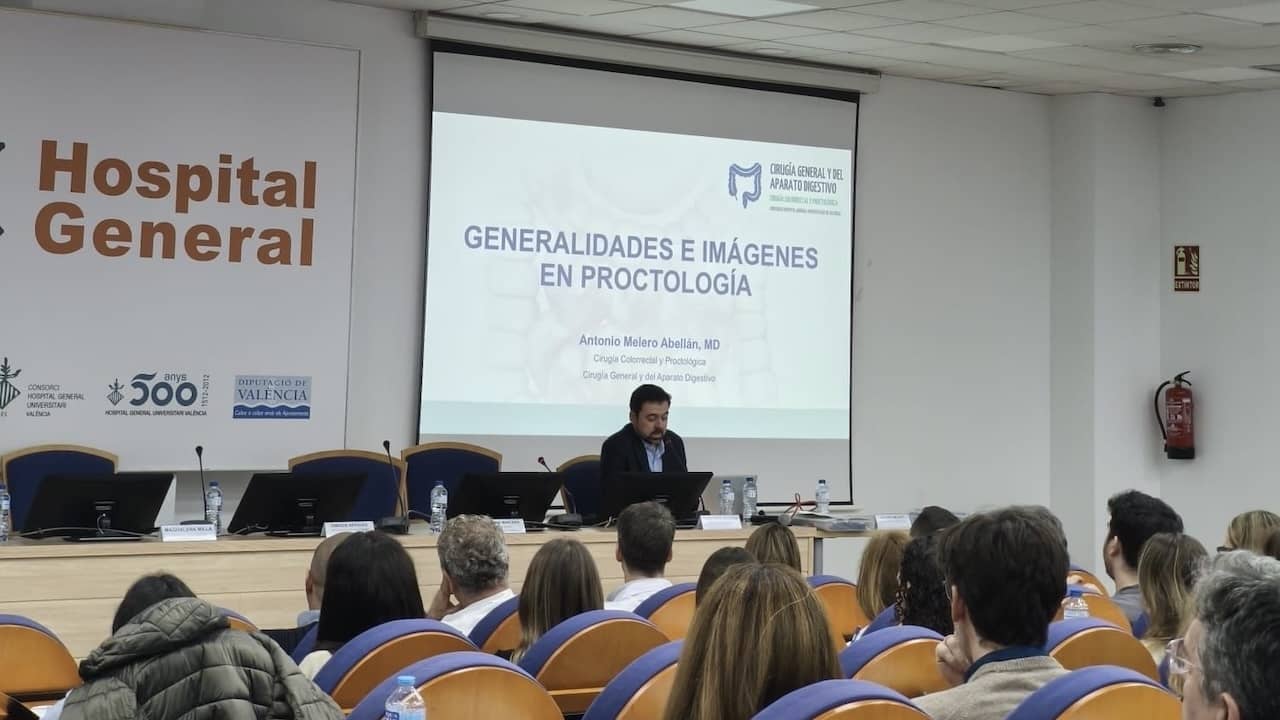 Dr. Antonio Melero Abellán en la I Jornada de Patología Anorrectal.